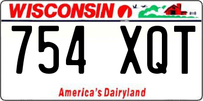 WI license plate 754XQT