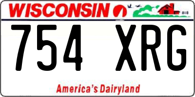WI license plate 754XRG