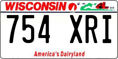 WI license plate 754XRI