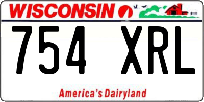 WI license plate 754XRL