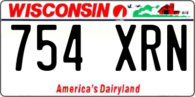 WI license plate 754XRN