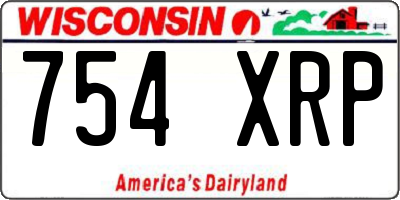 WI license plate 754XRP