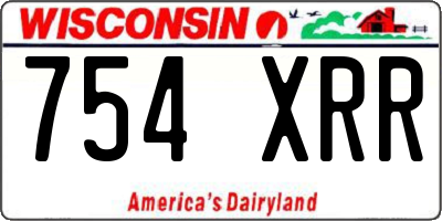 WI license plate 754XRR