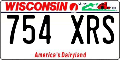 WI license plate 754XRS