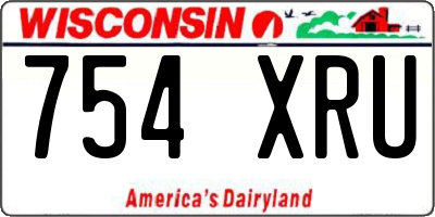 WI license plate 754XRU