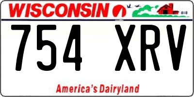 WI license plate 754XRV