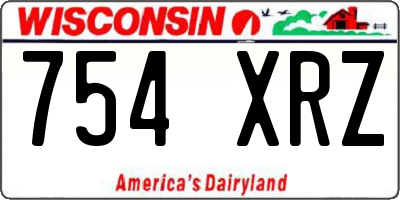 WI license plate 754XRZ
