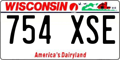 WI license plate 754XSE