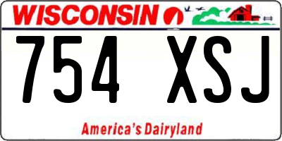 WI license plate 754XSJ