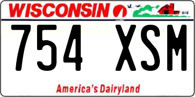WI license plate 754XSM
