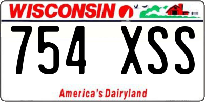 WI license plate 754XSS