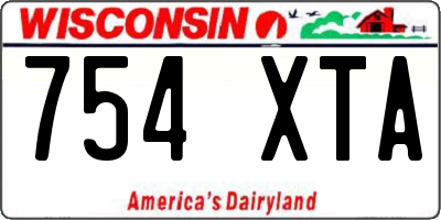 WI license plate 754XTA