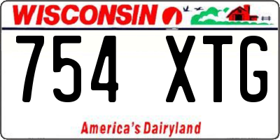 WI license plate 754XTG