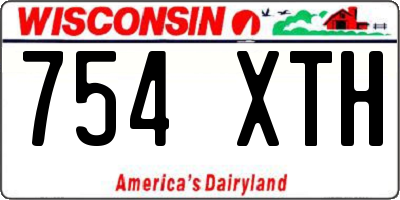 WI license plate 754XTH