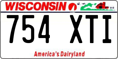 WI license plate 754XTI