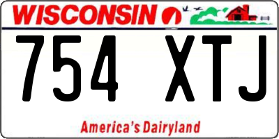 WI license plate 754XTJ