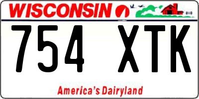 WI license plate 754XTK