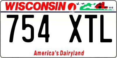 WI license plate 754XTL