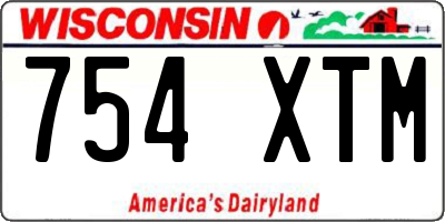 WI license plate 754XTM