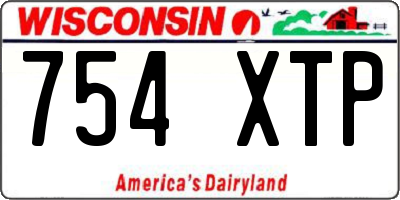 WI license plate 754XTP