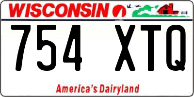WI license plate 754XTQ