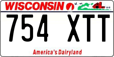 WI license plate 754XTT