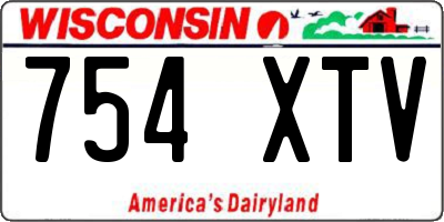WI license plate 754XTV