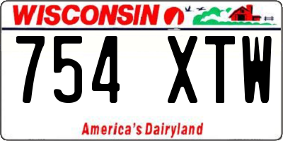 WI license plate 754XTW