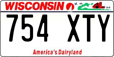WI license plate 754XTY