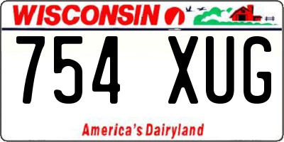 WI license plate 754XUG