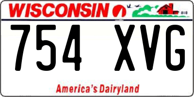 WI license plate 754XVG