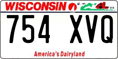 WI license plate 754XVQ