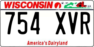 WI license plate 754XVR