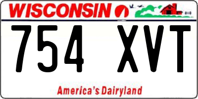 WI license plate 754XVT