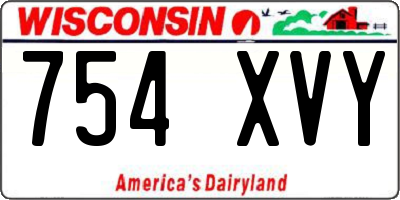 WI license plate 754XVY