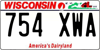WI license plate 754XWA