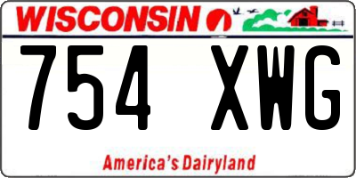 WI license plate 754XWG
