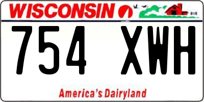 WI license plate 754XWH