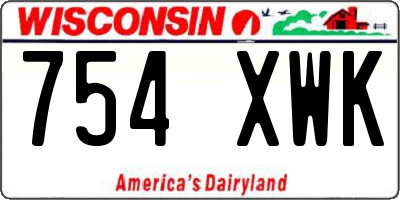 WI license plate 754XWK