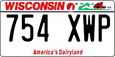 WI license plate 754XWP