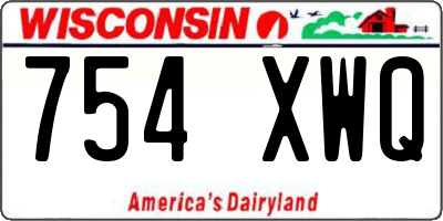 WI license plate 754XWQ