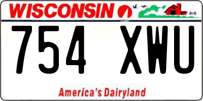 WI license plate 754XWU