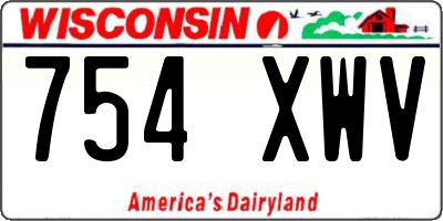 WI license plate 754XWV