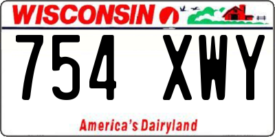 WI license plate 754XWY