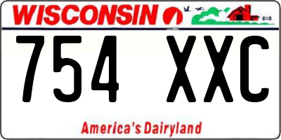 WI license plate 754XXC