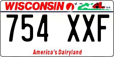 WI license plate 754XXF