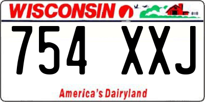 WI license plate 754XXJ