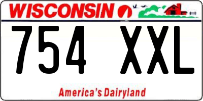 WI license plate 754XXL