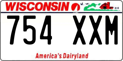 WI license plate 754XXM