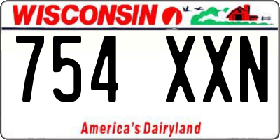 WI license plate 754XXN